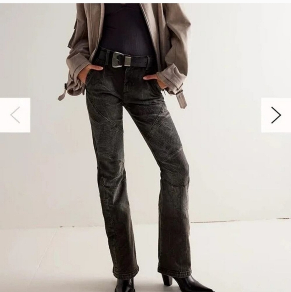 FREE PEOPLE WE THE FREE VECTOR MOTO JEANS SIZE 25 NWT